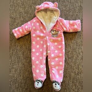 Girls 12-Month Pink Fleece Onesie